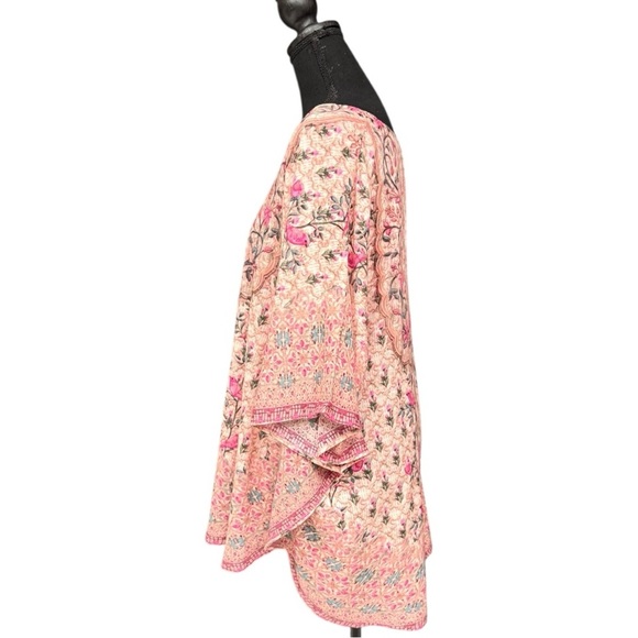 Tolani Collection Narissa Beige Pink Floral Tunic Kimono Top Large Petite, NWT - Picture 5 of 9